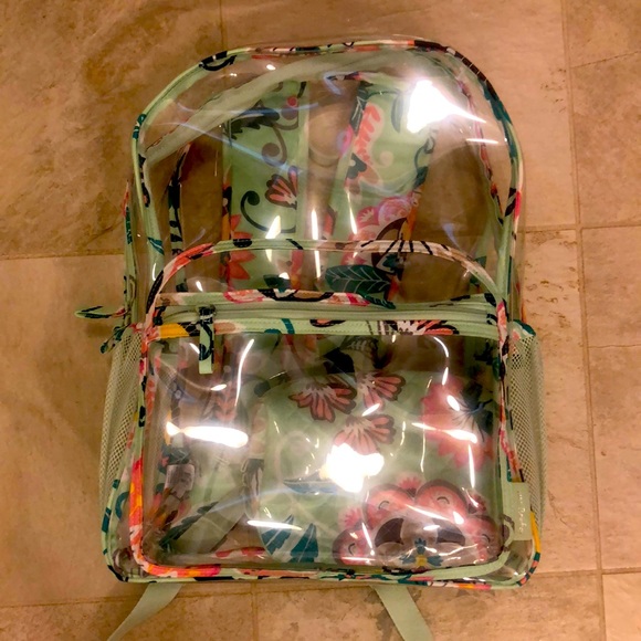 NWOT Vera Bradley Clear Backpack